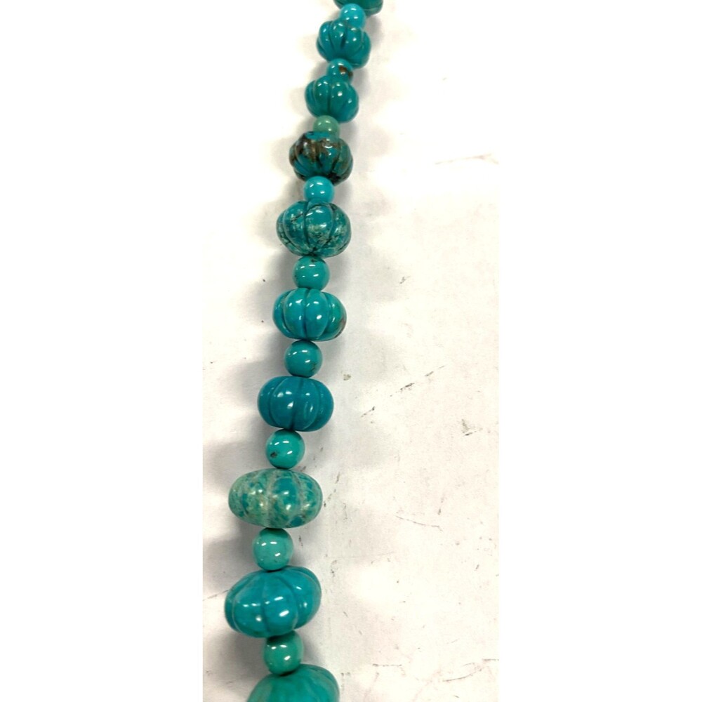 Jay King DTR Turquoise Sterling Silver Beaded Necklace Vintage READ - Picture 4 of 5
